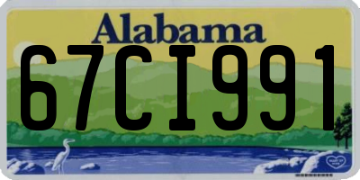 AL license plate 67CI991