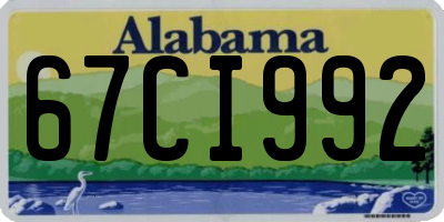 AL license plate 67CI992