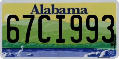 AL license plate 67CI993