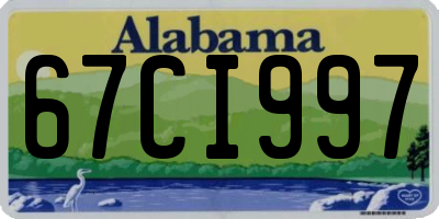 AL license plate 67CI997