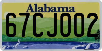AL license plate 67CJ002