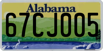 AL license plate 67CJ005