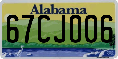 AL license plate 67CJ006