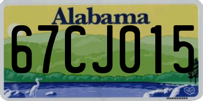 AL license plate 67CJ015