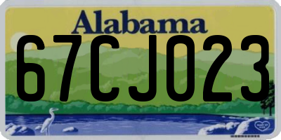 AL license plate 67CJ023