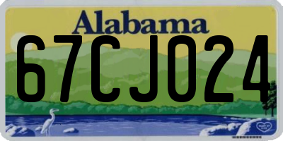 AL license plate 67CJ024