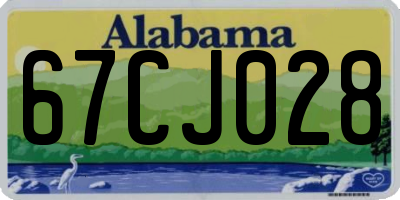 AL license plate 67CJ028