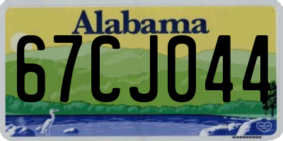 AL license plate 67CJ044