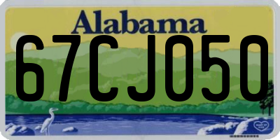 AL license plate 67CJ050