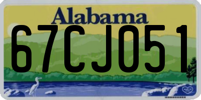 AL license plate 67CJ051