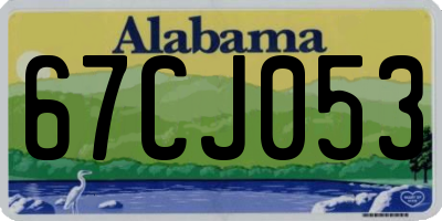 AL license plate 67CJ053