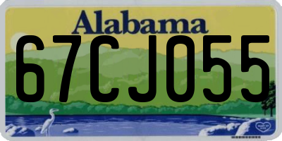 AL license plate 67CJ055
