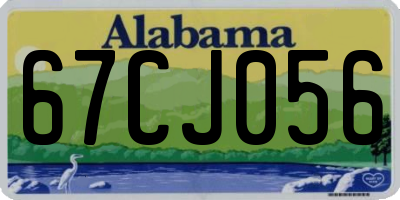 AL license plate 67CJ056