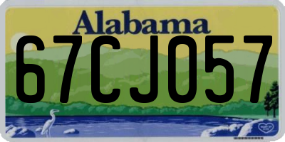 AL license plate 67CJ057