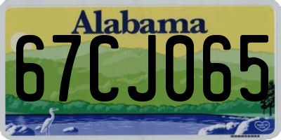 AL license plate 67CJ065
