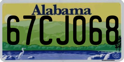 AL license plate 67CJ068