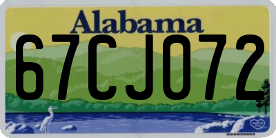 AL license plate 67CJ072