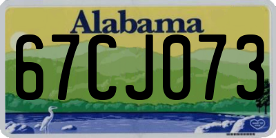 AL license plate 67CJ073