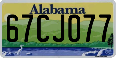 AL license plate 67CJ077