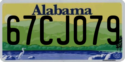 AL license plate 67CJ079