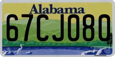 AL license plate 67CJ080