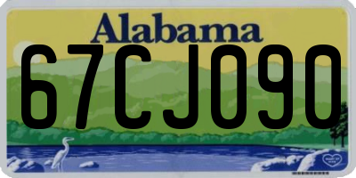 AL license plate 67CJ090