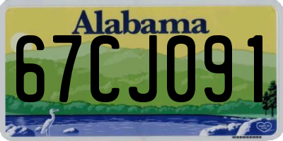 AL license plate 67CJ091