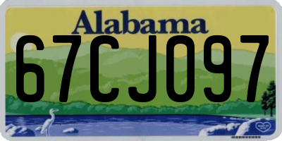 AL license plate 67CJ097