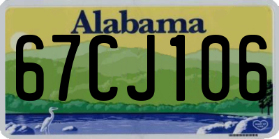 AL license plate 67CJ106