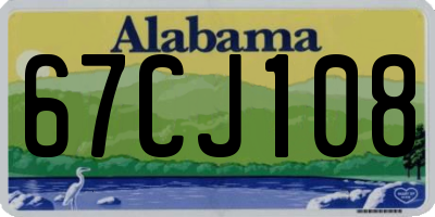 AL license plate 67CJ108