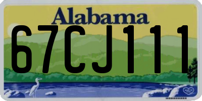 AL license plate 67CJ111