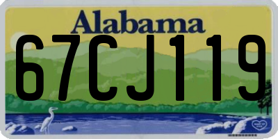 AL license plate 67CJ119