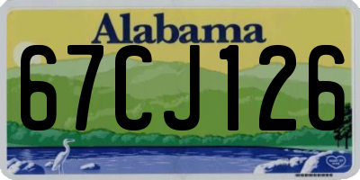 AL license plate 67CJ126