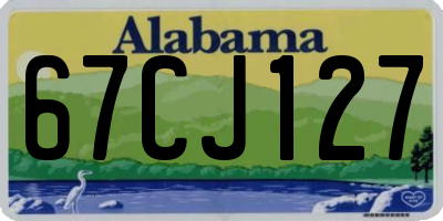 AL license plate 67CJ127