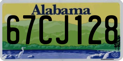 AL license plate 67CJ128