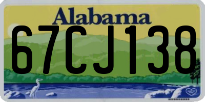 AL license plate 67CJ138