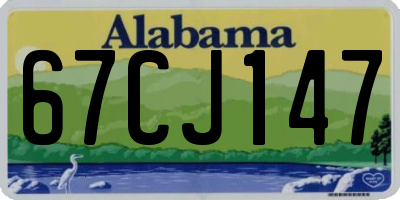 AL license plate 67CJ147