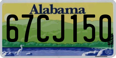 AL license plate 67CJ150