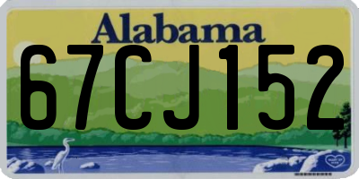 AL license plate 67CJ152