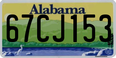 AL license plate 67CJ153