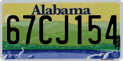AL license plate 67CJ154