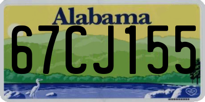 AL license plate 67CJ155