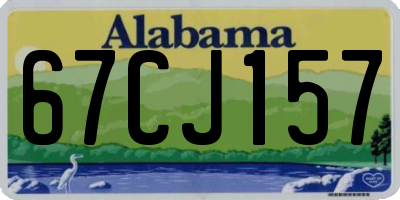 AL license plate 67CJ157