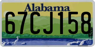 AL license plate 67CJ158