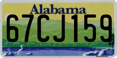 AL license plate 67CJ159