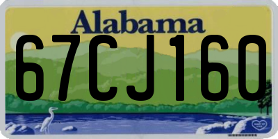 AL license plate 67CJ160
