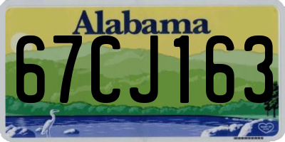 AL license plate 67CJ163