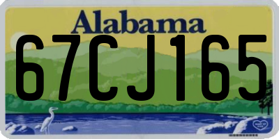 AL license plate 67CJ165
