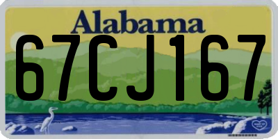 AL license plate 67CJ167