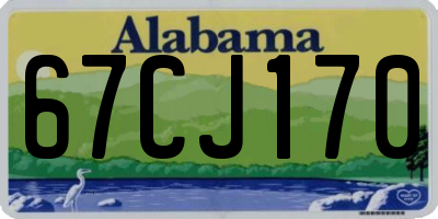 AL license plate 67CJ170